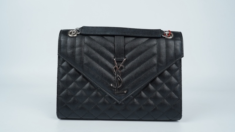 Túi YSL Envelope đen sz24 (TT) KG+