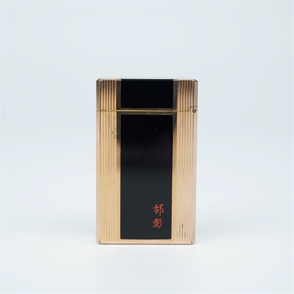 Bật lửa S.T Dupont vàng đen hình 2 con mèo (V4HF81) KG+