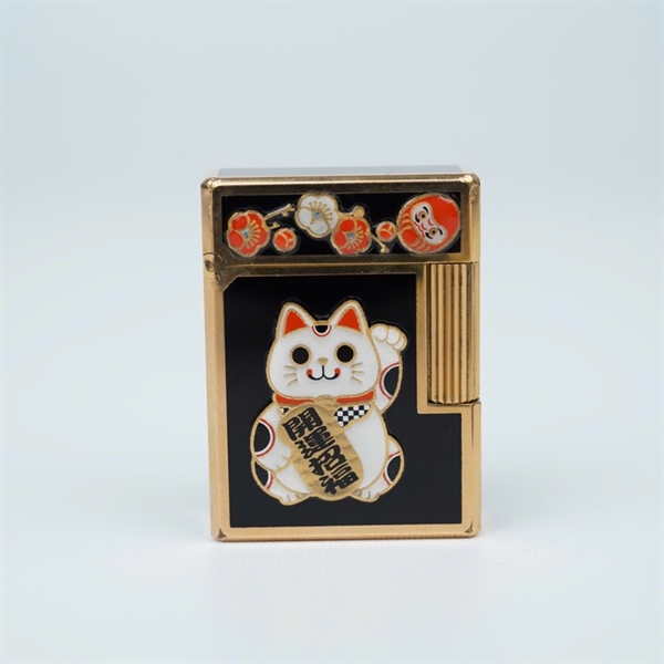 Bật lửa S.T Dupont đen hình mèo (BHK010) KG+