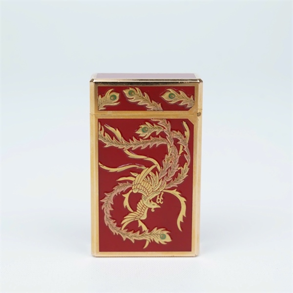 Bật lửa S.T Dupont đỏ hình phượng (Z5KH13) KG+