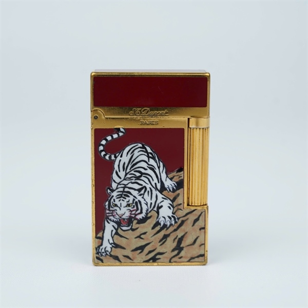 Bật lửa S.T Dupont đỏ hình hổ trắng (1D6FB68) KG+