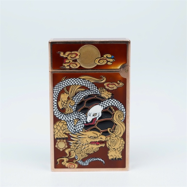 Bật lửa S.T Dupont nâu hình rồng rắn (80LPH60) KG+