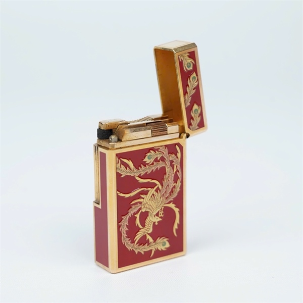 Bật lửa S.T Dupont đỏ hình phượng (Z5KH13) KG+