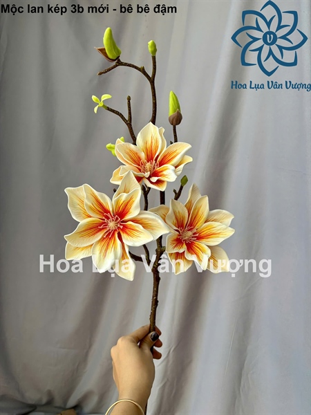 Mộc lan kép 3b mới - bê - Hoa cành dài - Hoa Lụa Vân Vượng