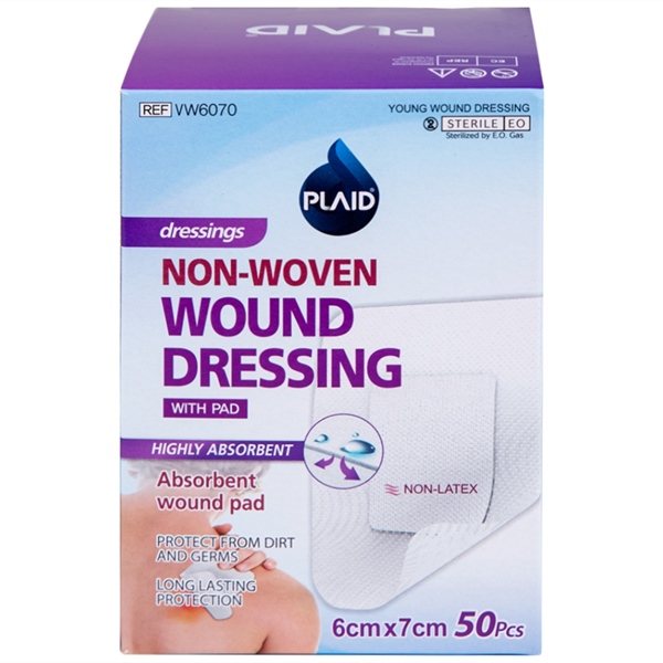 Băng gạc vô trùng không thấm nước STERILE ADFLEX (With-pad), 6cm x 7cm, 50 miếng/hộp