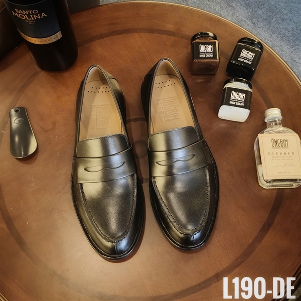 Giày Penny Loafer Đế Da