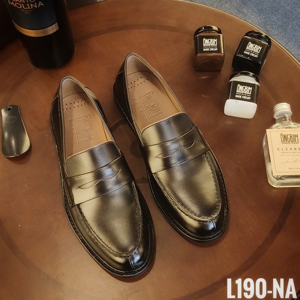 Giày Penny Loafer Đế Da