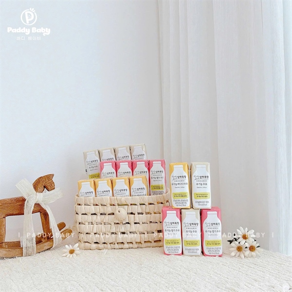 Sữa organic Maeil vị tự nhiên, 200ml/hộp, 24 hộp/thùng- Sangha Organic Hàn Quốc cho bé từ 1 tuổi