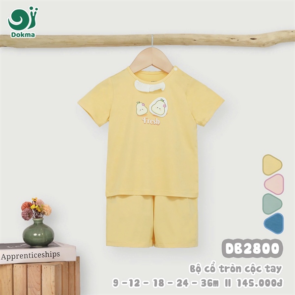 DB2800 - 9M/3Y Bộ cổ tròn cộc tay