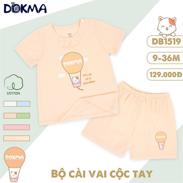 DB1519 - 9M/3Y Bộ cài vai cộc tay