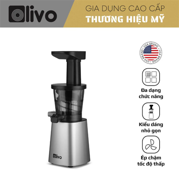 Máy Ép Chậm OLIVO SJ210- Ép Kiệt Bã 97% – Ép Trái Cây Hoa Quả Rau Củ Đa Năng