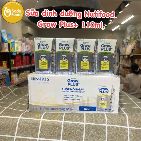 Sữa dinh dưỡng Nutifood Grow Plus+ 110ml - bạc