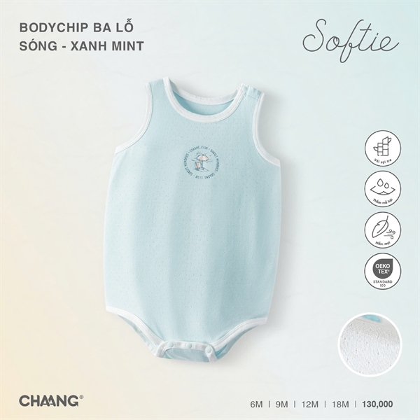 BB2325 - 6M/12M Bodychip ba lỗ Sóng