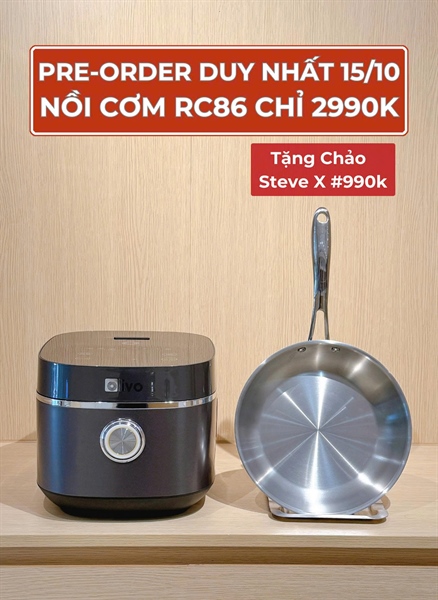 Nồi Cơm Điện OLIVO RC86 Titanium – Lòng Nồi INOX 304 Chống Dính Tự Nhiên, Nấu Cơm Ngon, Thiết Kế Tinh Tế, Sang Trọng