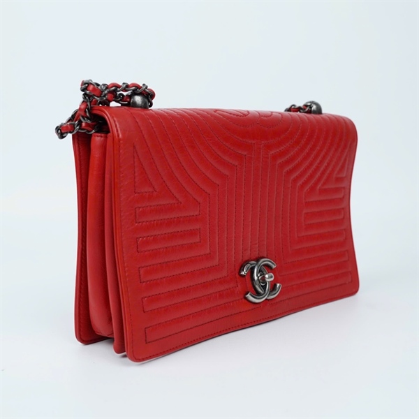 Túi Chanel đỏ (21917816) sz25 (BQ) KG+