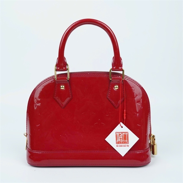 Túi LV Alma hoa đỏ bóng kèm ổ+2 chìa (MI4113) sz23 (BQ) KG+