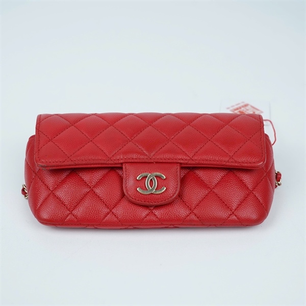 Túi Chanel đỏ (31747546) sz16 (BQ) KG+