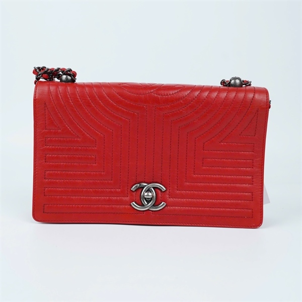 Túi Chanel đỏ (21917816) sz25 (BQ) KG+