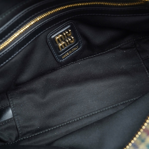 Túi Miu Miu xanh kẻ sọc sz28 (BQ) KG+