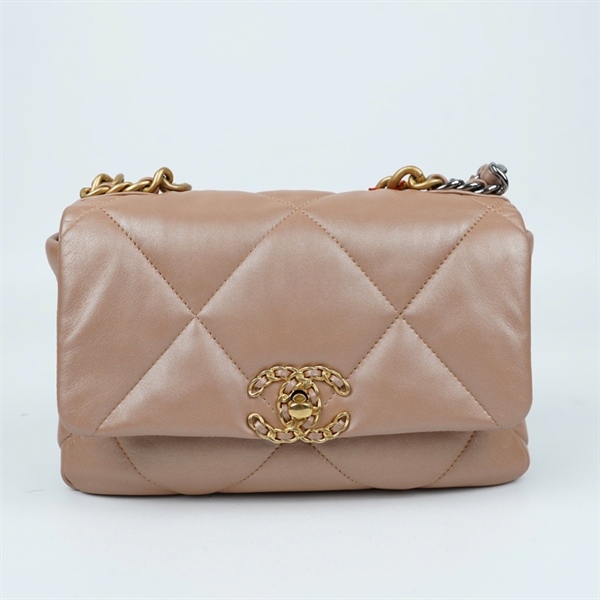 Túi Chanel C19 nâu (T12H05N4) sz25 (BQ) KG+