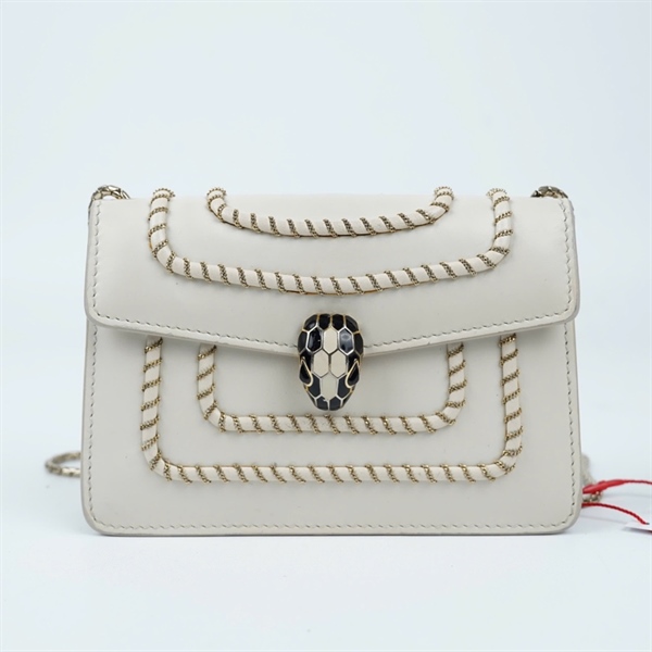 Túi Bvlgari nude họa tiết viền xích sz17 (BQ) KG+