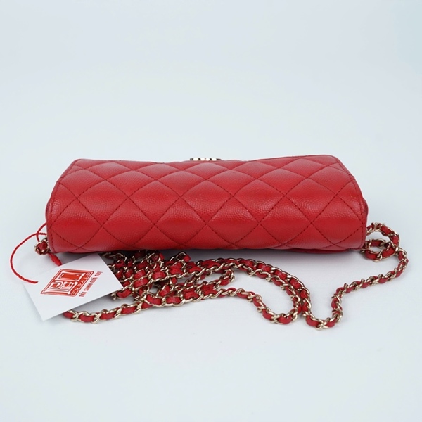 Túi Chanel đỏ (31747546) sz16 (BQ) KG+
