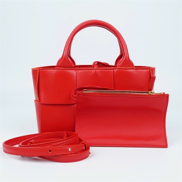 Túi Bottega Tote đỏ kèm ví sz20 (BQ) KG+