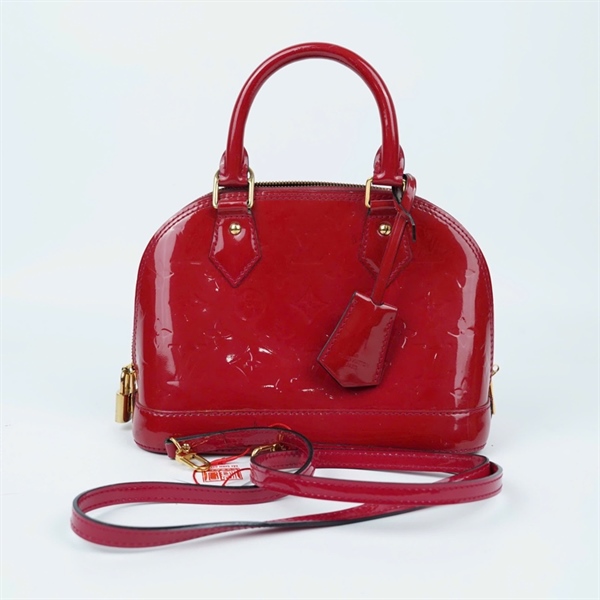 Túi LV Alma hoa đỏ bóng kèm ổ+2 chìa (MI4113) sz23 (BQ) KG+