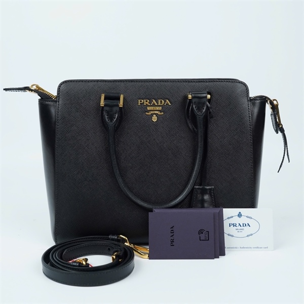 Túi Prada đen sz26 (BQ) KG+