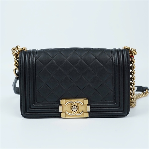 Túi Chanel Boy đen (23183914) sz20 (BQ) KG+