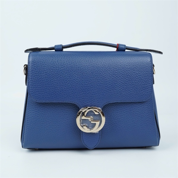 Túi GG Interlocking xanh (510302-602460) sz25 (BQ) KG+