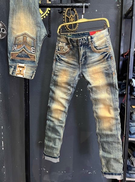 Jean Dài 3KSEV-02 Retro was dơ độ túi bảng CC