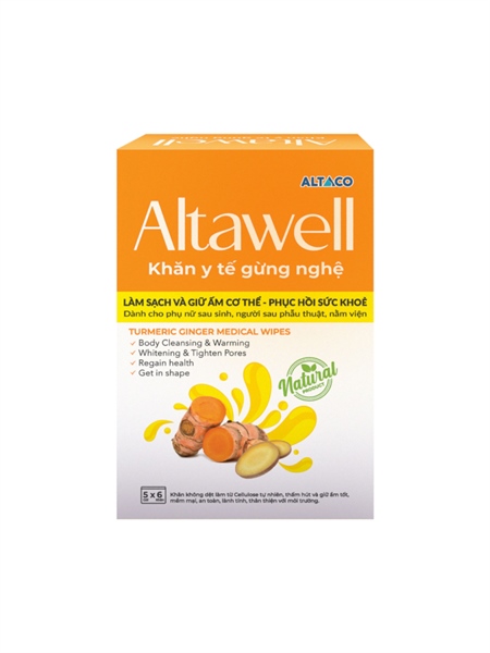 Khăn lau gừng nghệ Altawell