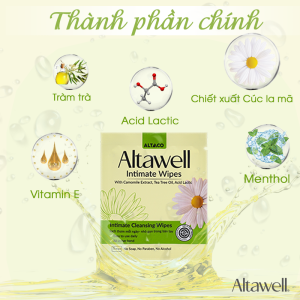 Khăn vệ sinh phụ nữ Altawell Intimate Wipes (20 gói/ hộp)
