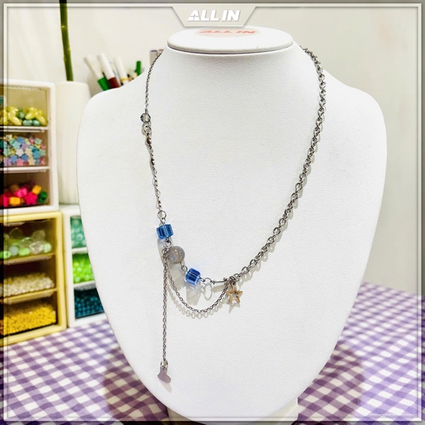 Dây chuyền ALLIN Unisex Blue Gemstones
