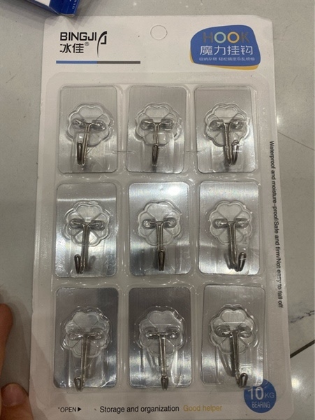 Vỉ 9 móc chịu lực trong suốt