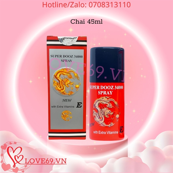 Chai Xịt Kéo Dài Thời Gian Supper DOOZ 34000 - Rồng Đỏ