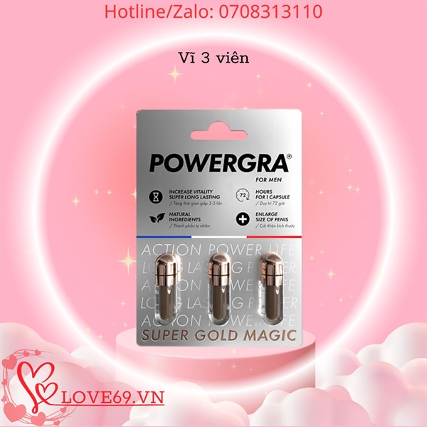 Viên Uống Thảo Dược Tăng Cường Sinh Lý Powergra For Men (Super Gold Magic)