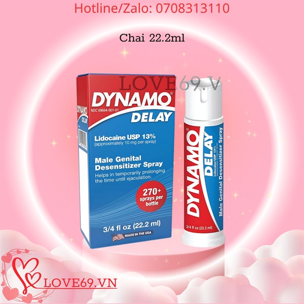 Chai Xịt Kéo Dài Thời Gian Cao Cấp DYNAMO Delay (Cam Kết Hàng Chính Hãng)