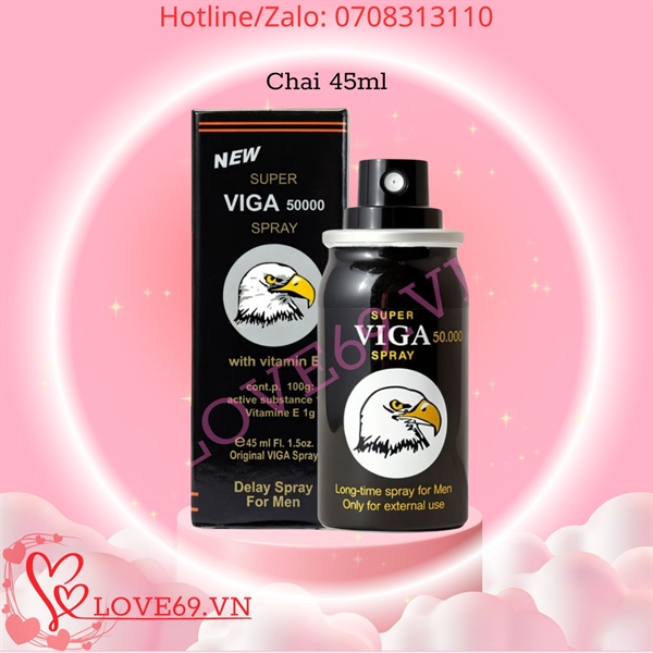 Chai Xịt Kéo Dài Thời Gian Cao Cấp Viga 50000 - Chai 45ML