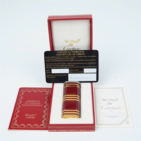 Bật lửa Cartier đỏ vàng (95110B) KG+