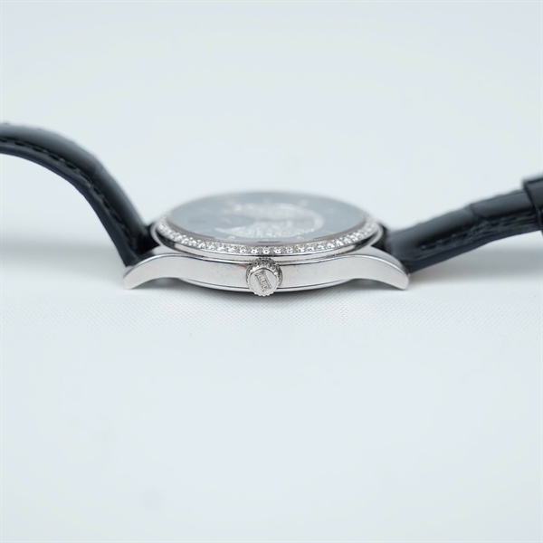 Đồng hồ Chopard dây đen mặt viền kim-kim zin (1132153) sz38 (HN) KG+