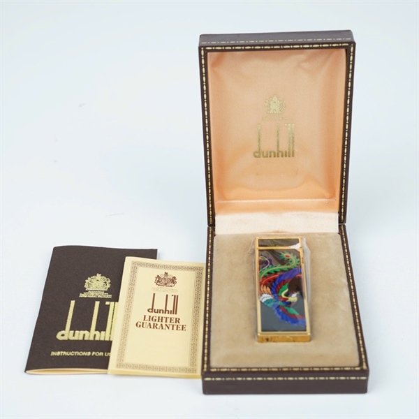 Bật lửa Dunhill đen hình phượng KG+