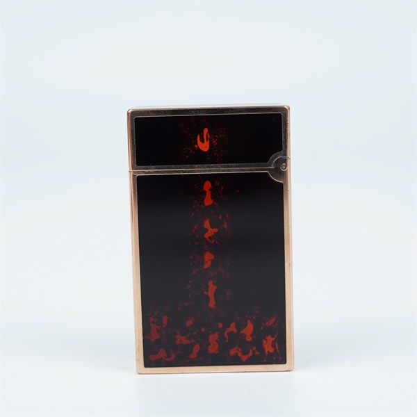 Bật lửa S.T Dupont đen họa tiết (82JRY39) KG+