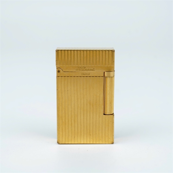 Bật lửa S.T Dupont vàng sọc dọc (18FJZ37) KG+