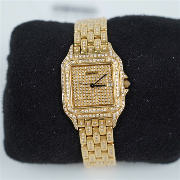 Đồng hồ Cartier vàng full kim (000220) sz31 KG+