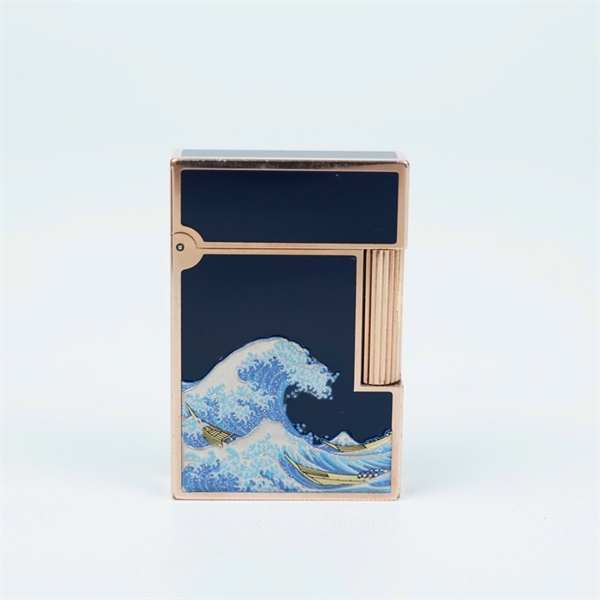 Bật lửa S.T Dupont xanh họa tiết sóng biển (83A6B24) KG+