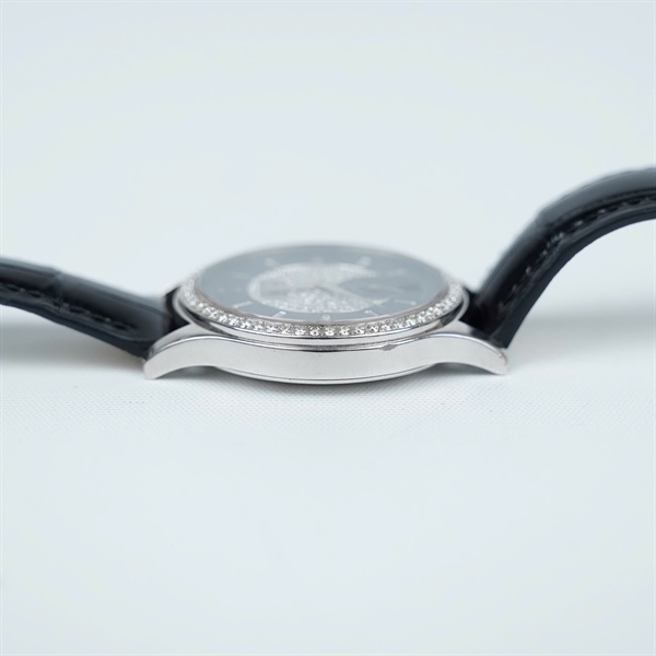 Đồng hồ Chopard dây đen mặt viền kim-kim zin (1132153) sz38 (HN) KG+