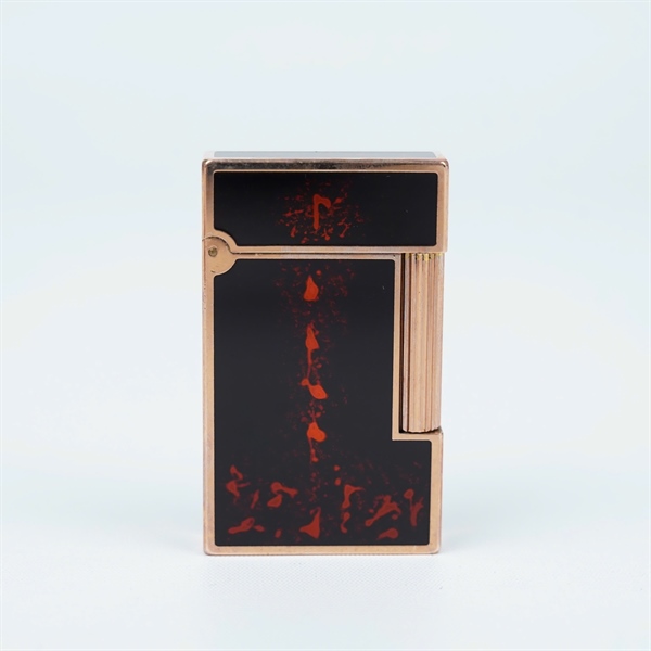 Bật lửa S.T Dupont đen họa tiết (82JRY39) KG+