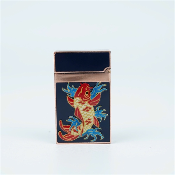 Bật lửa S.T Dupont xanh hình cá chép (1AEBK12) KG+